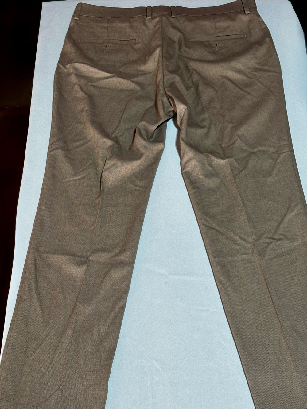 Nicole Men's Straight-Leg Dress Pants in Taupe Brown - Picture 2 of 5